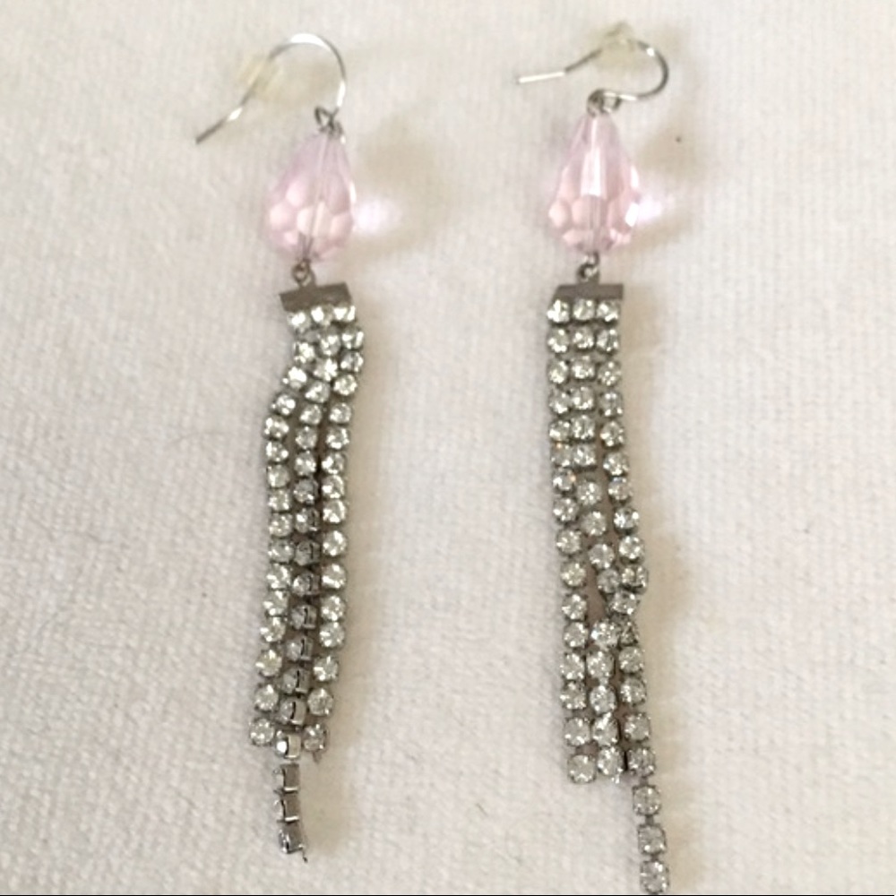 Pink and Diamond sparkle earrings.